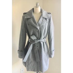 LIKE NEW Calvin Klein Belted Wool Coat